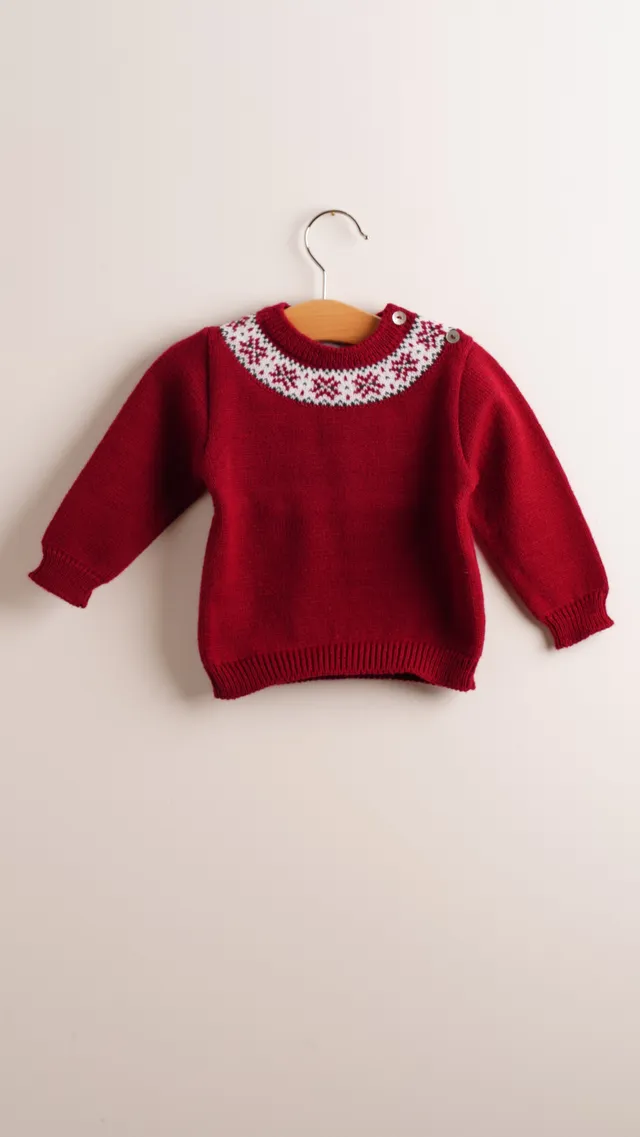 Mebi maglione bimbo greca granata 2 anni acrilico