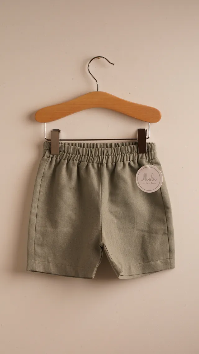 Mebi bermuda bimbo lino verde forest cotone