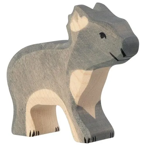 Holztiger Koala figura legno dipinta a mano