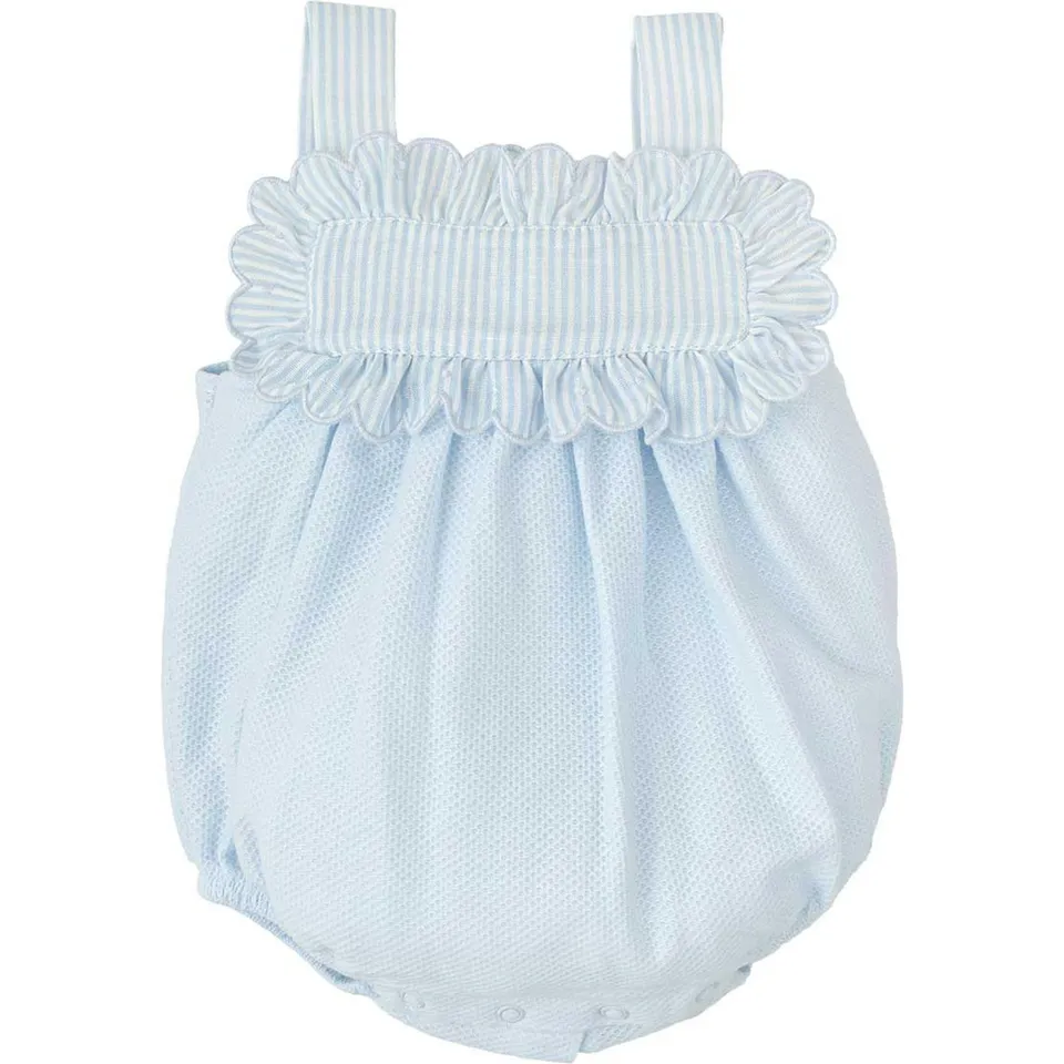 Babidu Calma pagliaccetto neonato celeste cotone