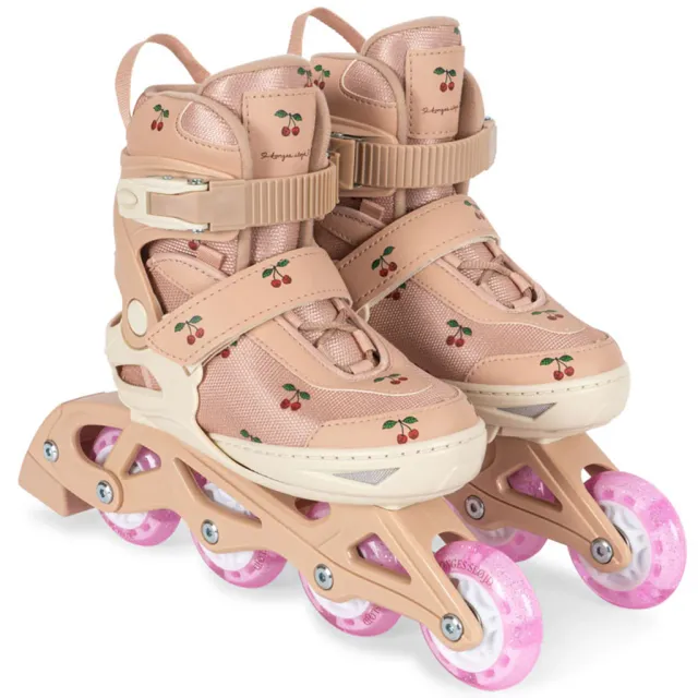 Konges Slojd Cherry Blush pattini in linea 26-31 ruote luminose