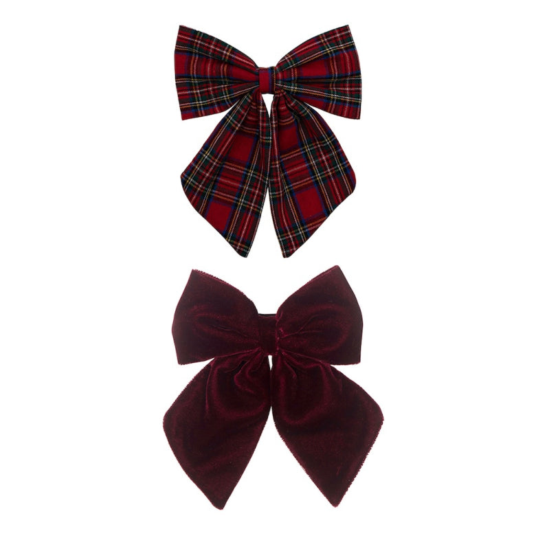 Mimi & Lula Tartan mollette capelli rosse 2 pezzi festa
