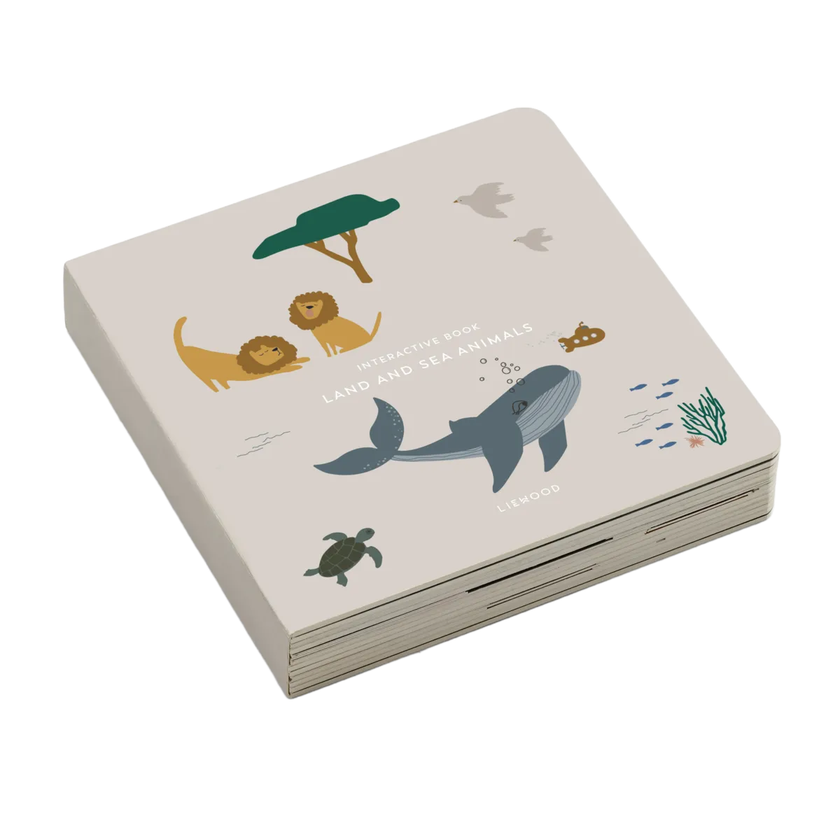 Liewood Libro attività Animali cartonato interattivo dai 2 anni