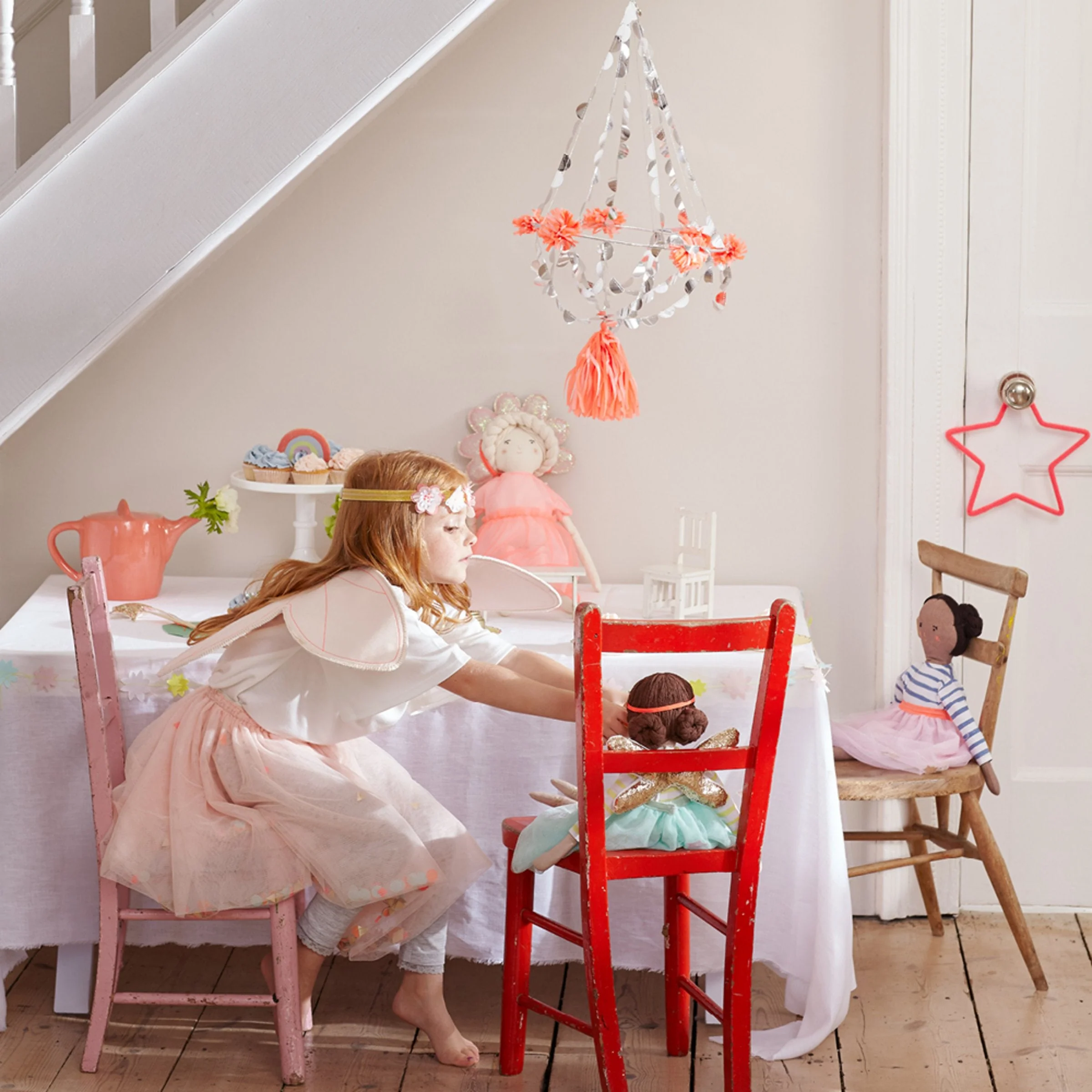 Meri Meri Fata costume con ali 3-6 anni cotone
