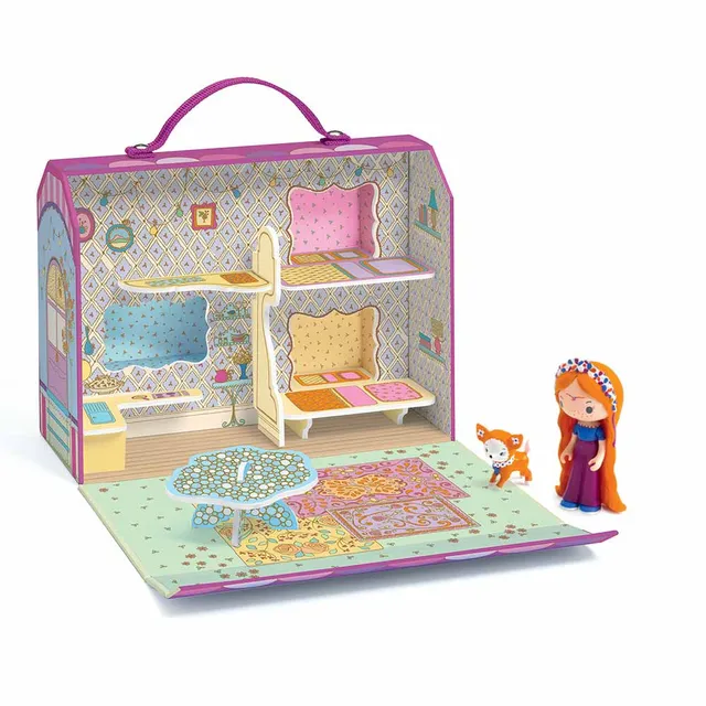 Djeco Tinyly Bluchka Indie figure collezionabile con valigetta