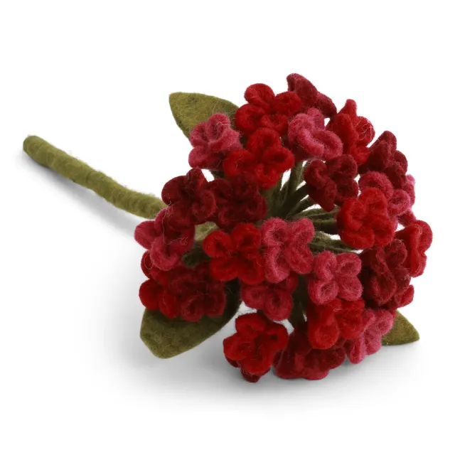 Gry & Sif ortensia grande fiore feltro rosso