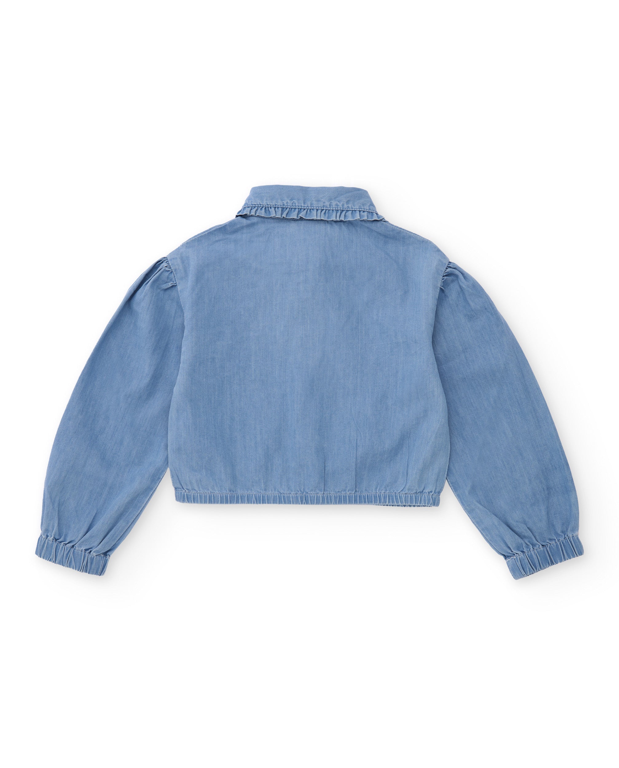 Tuc Tuc camicia bambina jeans ricamo marino
