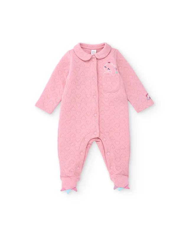 Tuc Tuc Pagliaccetto Neonata Rosa Cuori Rilievo Cotone