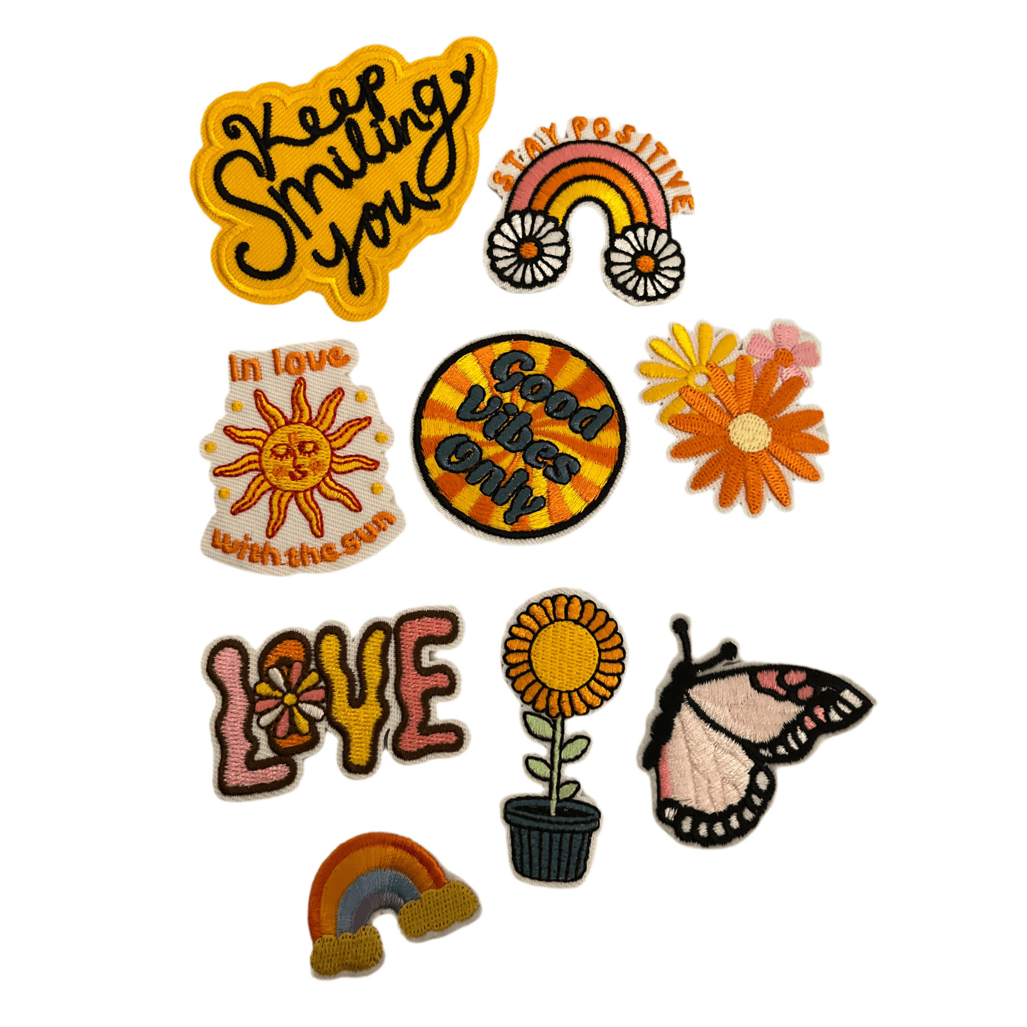 Slugs & Snails Peace Hippy toppa termoadesiva ricamata pace