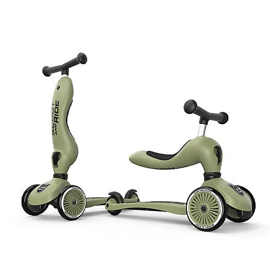 Scoot and Ride Highwaykick 1 monopattino cavalcabile Olive 1-5 anni