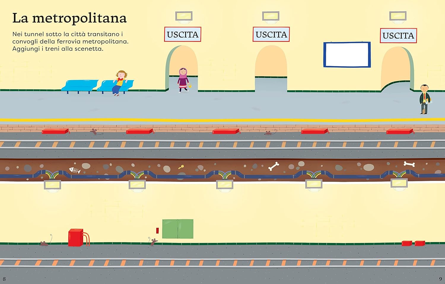 Usborne Treni libro con adesivi 150 adesivi 32 pagine
