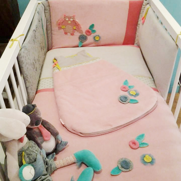 Moulin Roty Mademoiselle paracolpi 190x42 grigio rosa