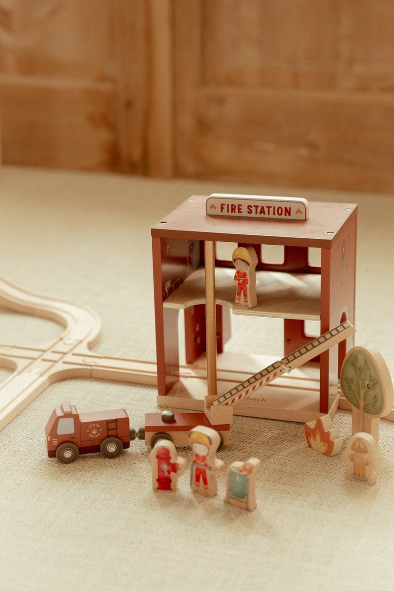 Little Dutch stazione pompieri legno con camion