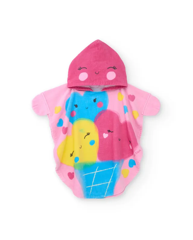 Tuc tuc Poncho mare neonata rosa con gelati