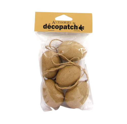 Decopatch uova cartapesta da appendere set 5 pz