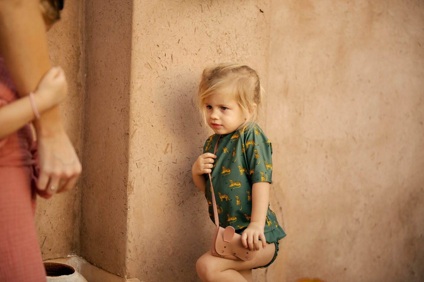 Ella and Rapha Leopard top UV bambino verde mare UPF 50+