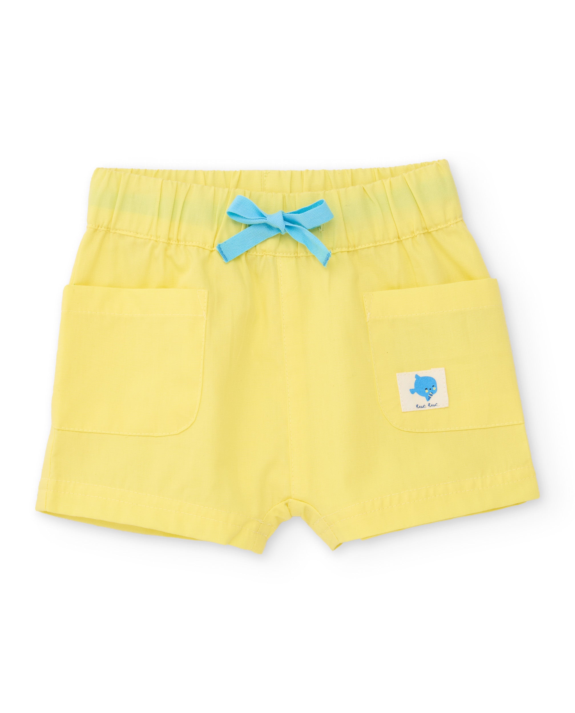 Tuc Tuc completo neonato bianco giallo pesci 2 pezzi