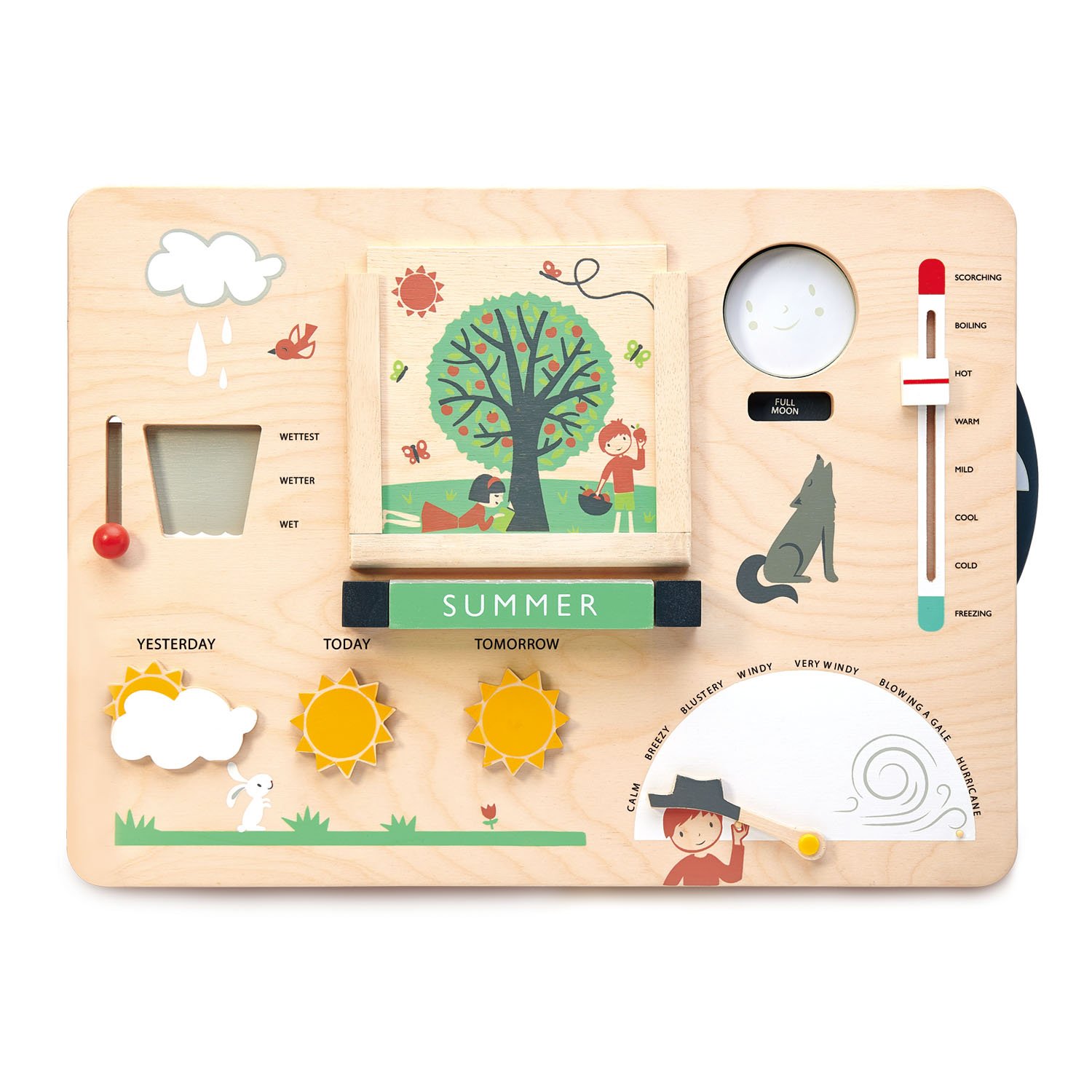 Tender Leaf Weather Watch tavola meteorologica legno magnetica