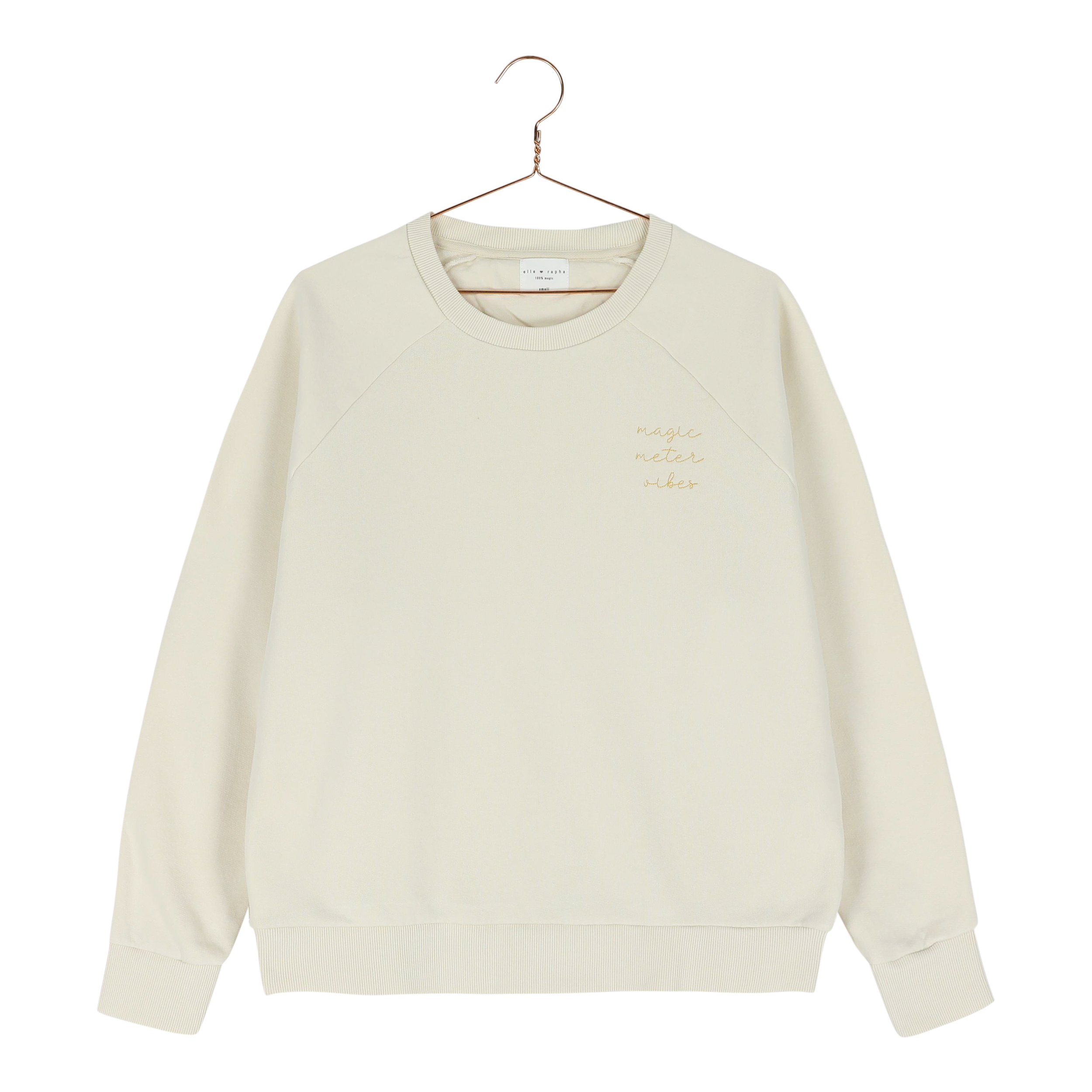 Ella and Rapha Meter felpa avorio oro donna cotone