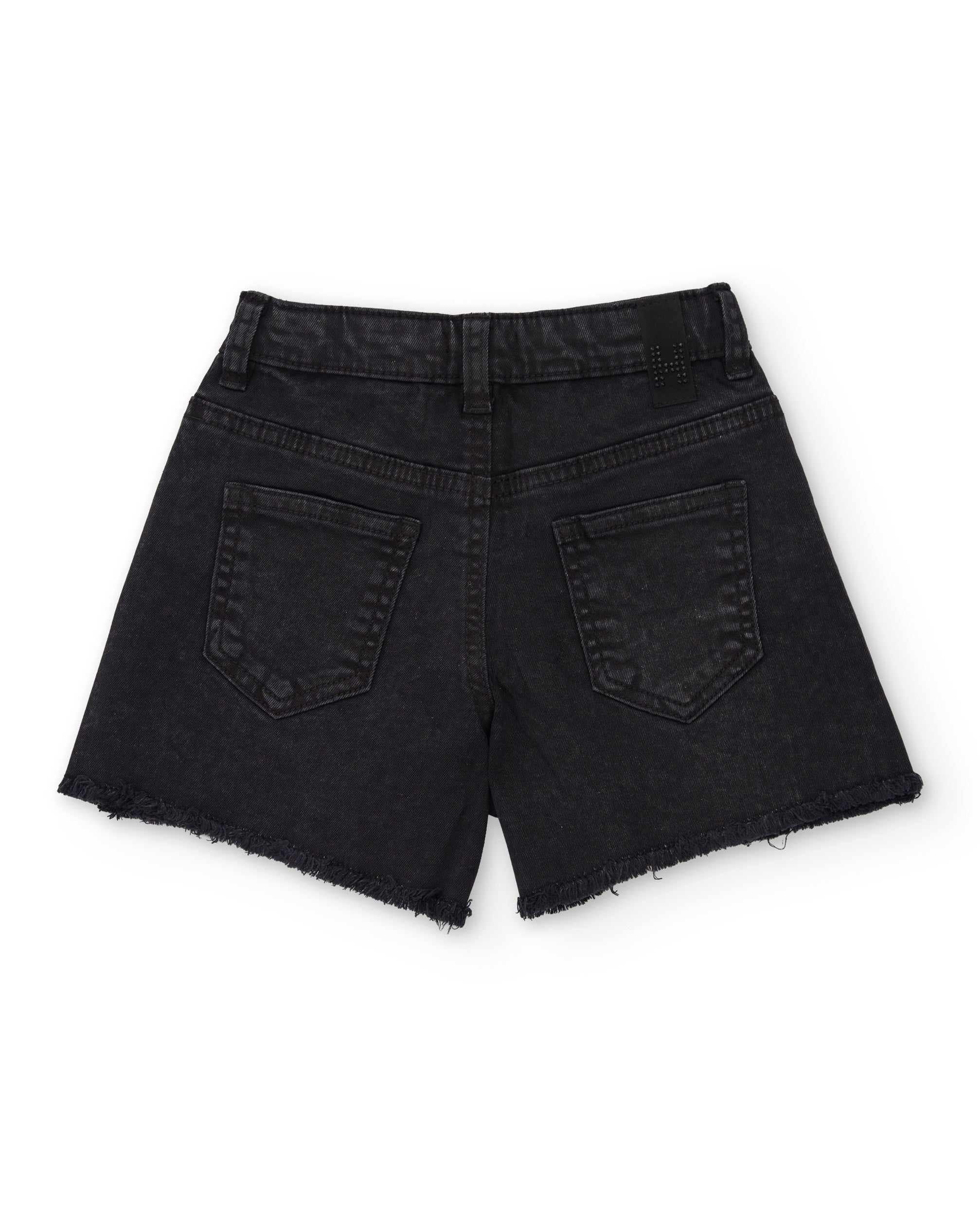 Tuc tuc shorts bambina denim nero borchie