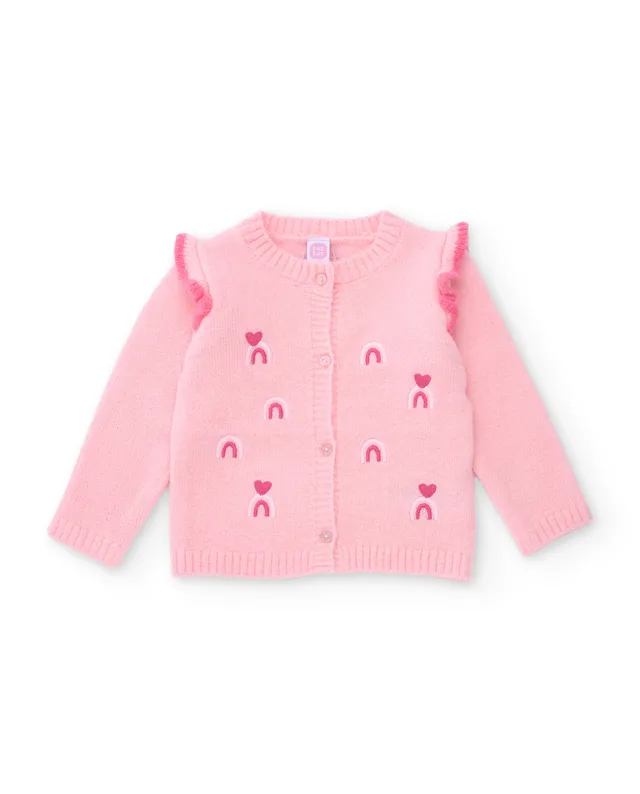 Tuc Tuc cardigan neonata rosa tricot bottoni