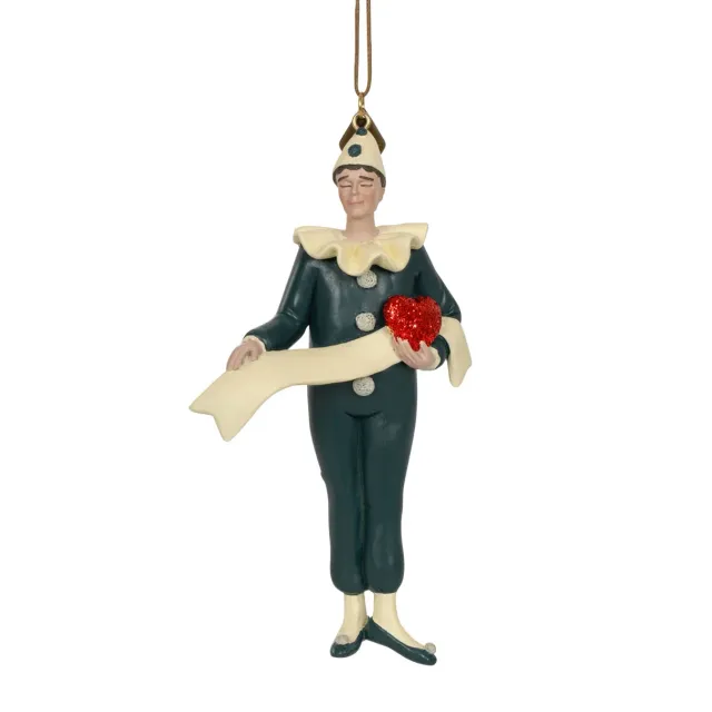 Konges Slojd Clown decorazione Natale resina 13,5 cm