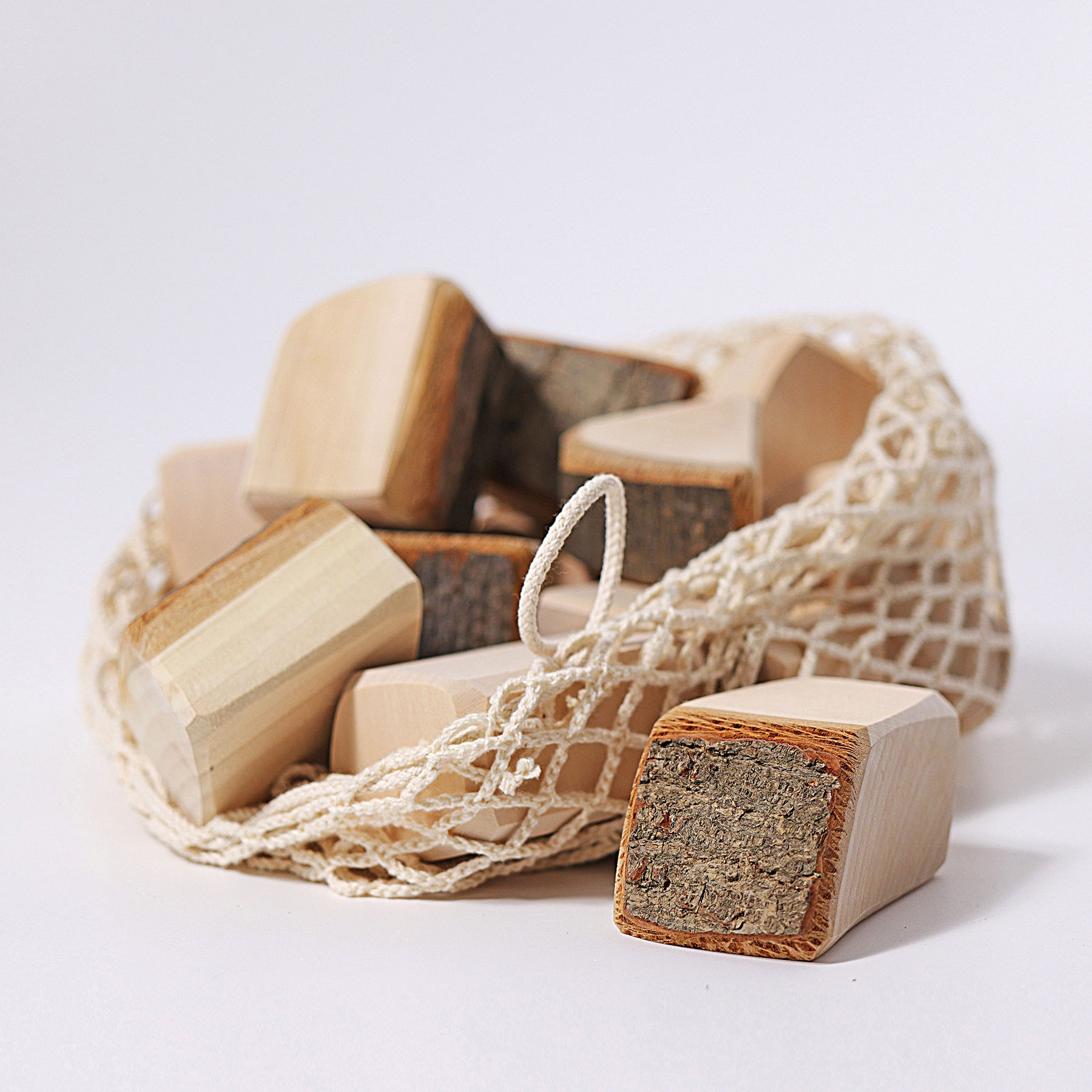 Grimm's Blocchi Naturali Set Costruzioni 15 Pezzi Legno