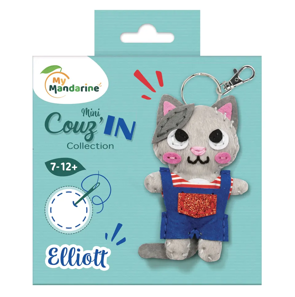 Avenue Mandarine Mini Couz'In Gatto kit ricamo feltro