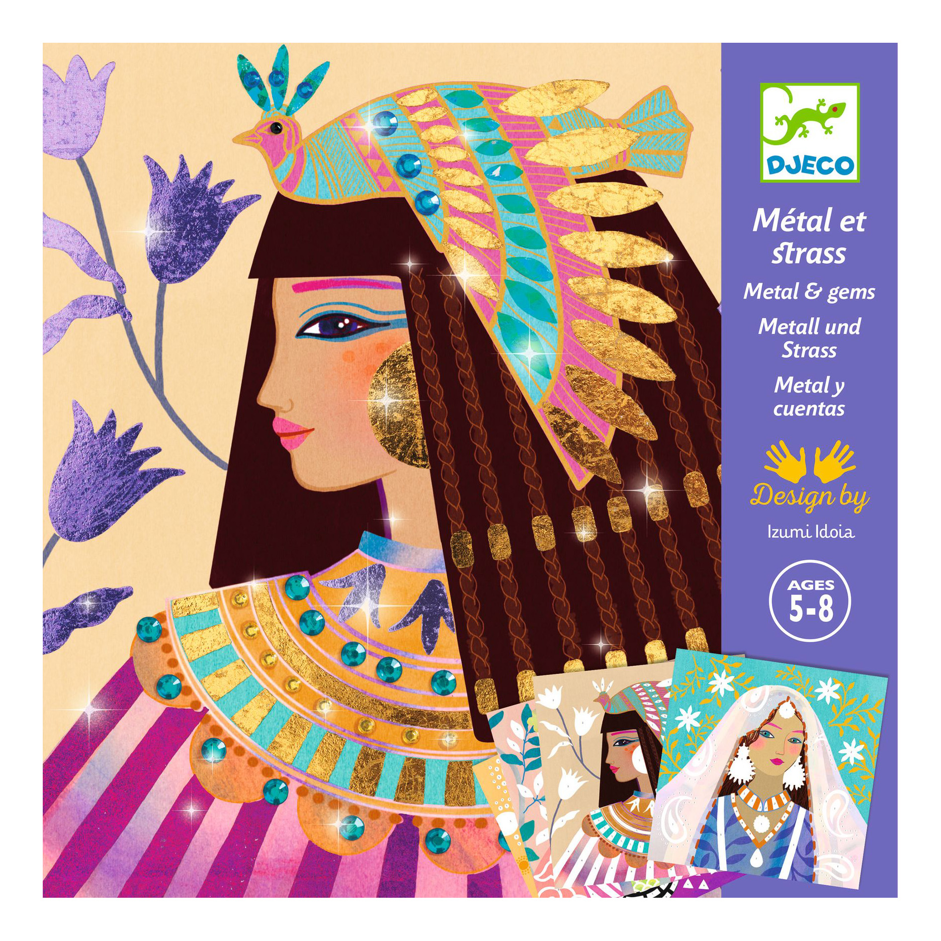 Djeco Foil Pictures Precious Jewels kit artistico foil dai 6 anni
