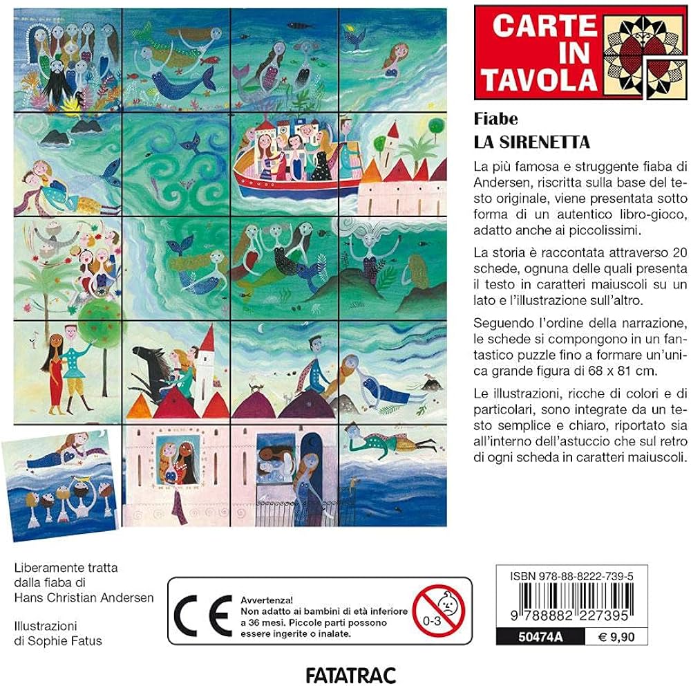 Fatatrac La sirenetta libro gioco puzzle 20 schede