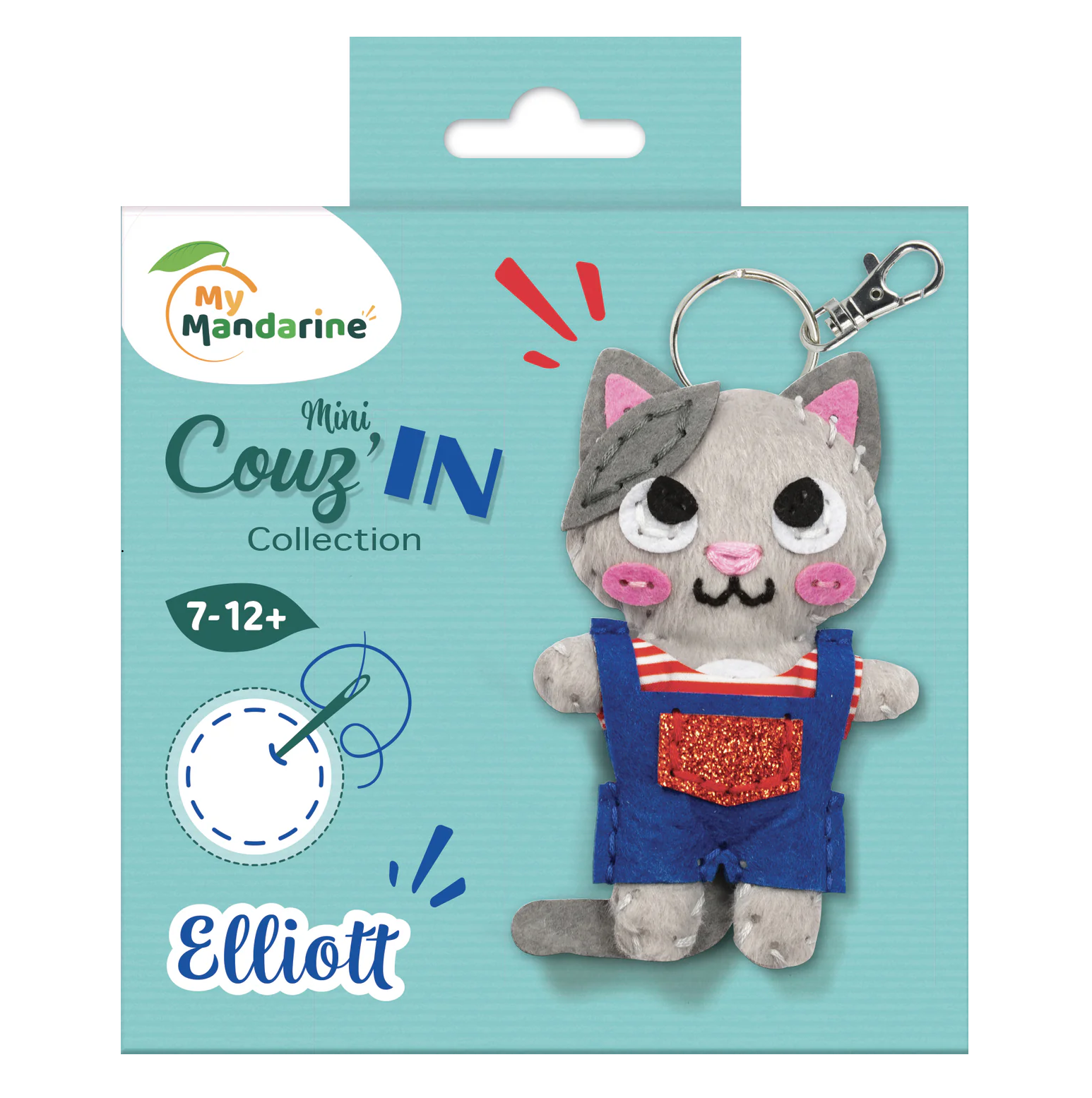 Avenue Mandarine Mini Couz'In Gatto kit ricamo feltro