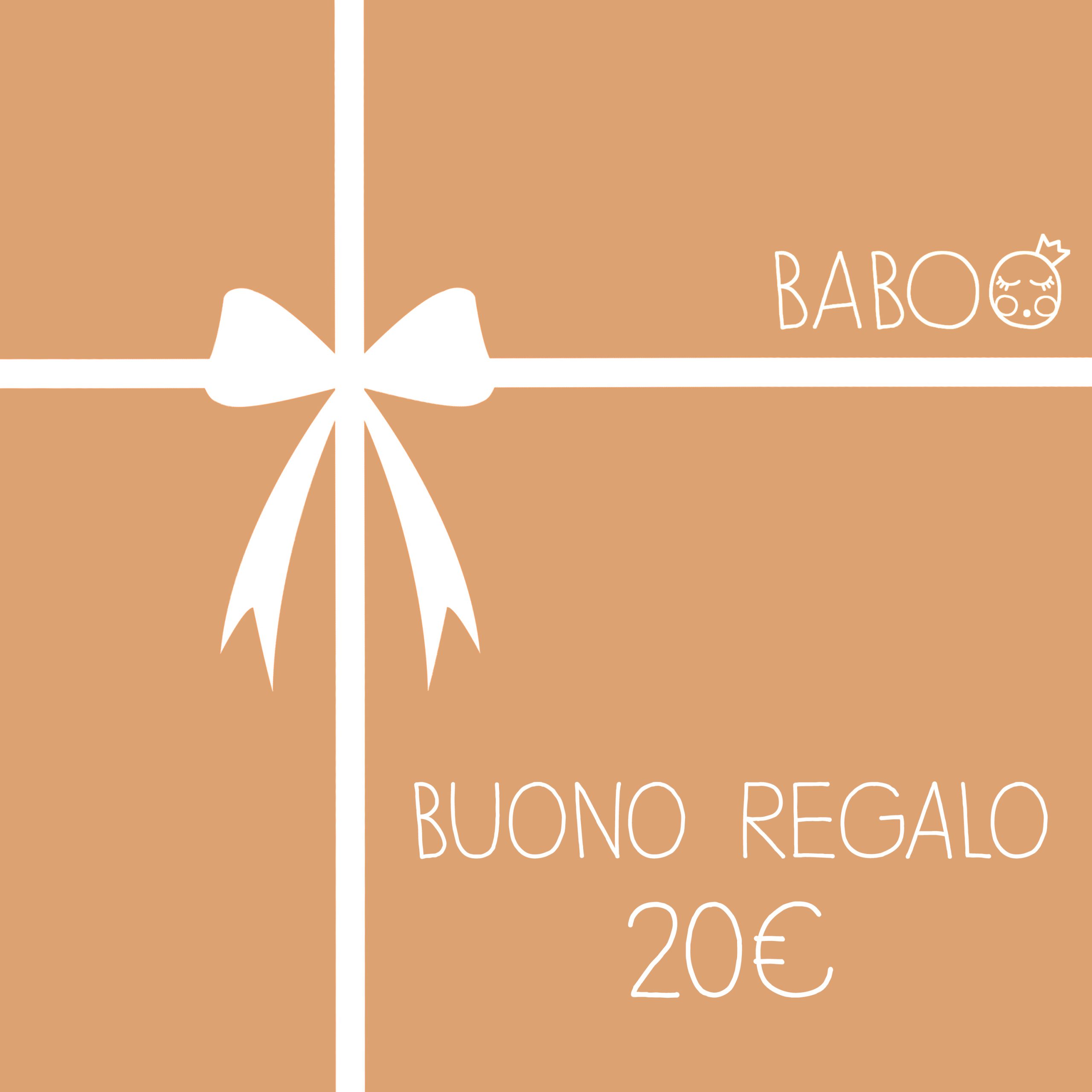 Baboo Buono regalo 20€ PDF stampabile 12 mesi