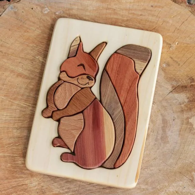 Cocoletes Wood Art Scoiattolo puzzle legno 13 pezzi