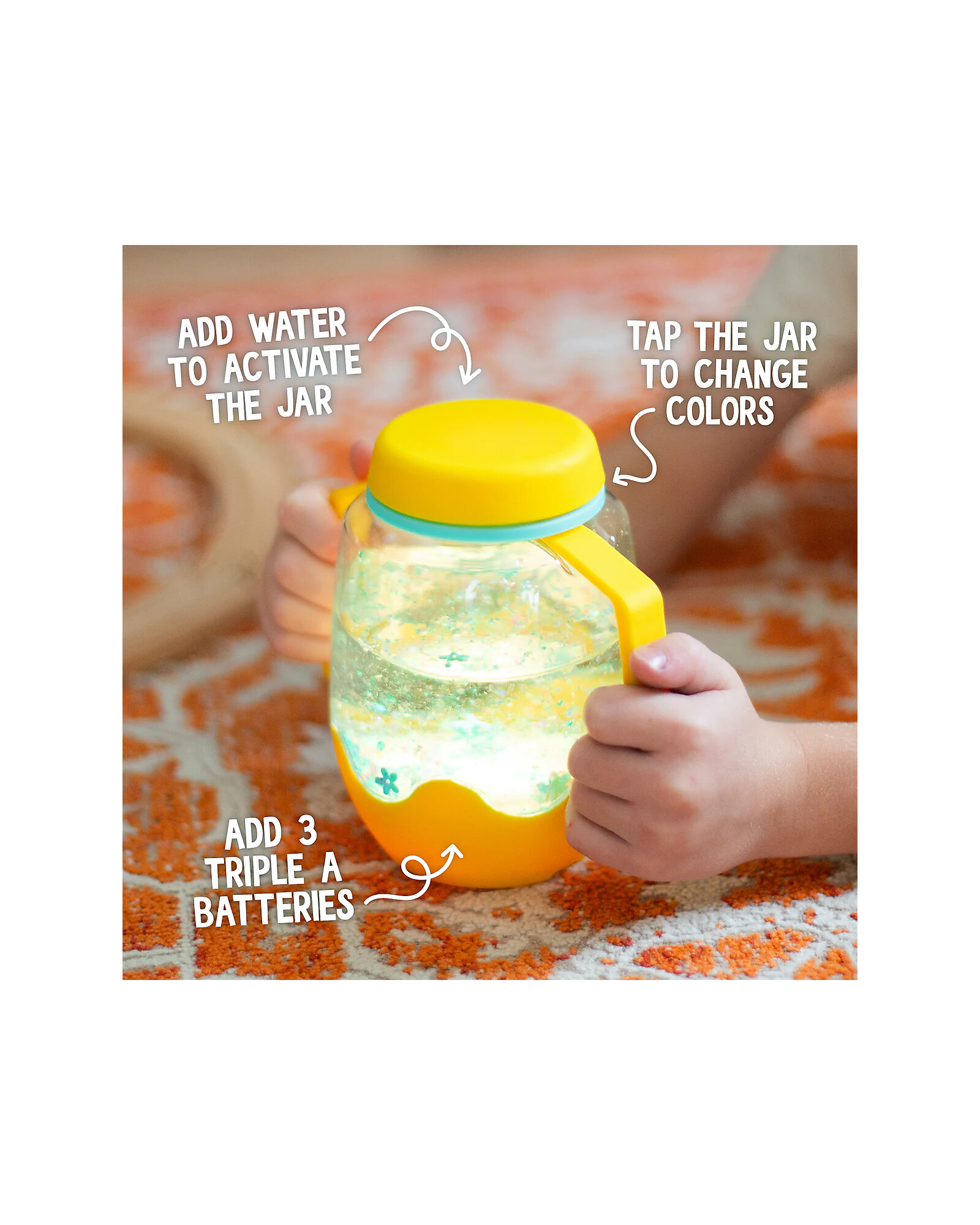 Glo Pals Barattolo Sensoriale Blu con Luce