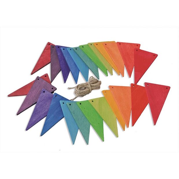 Grimm's 24 Bandierine Arcobaleno ghirlanda 24 pezzi