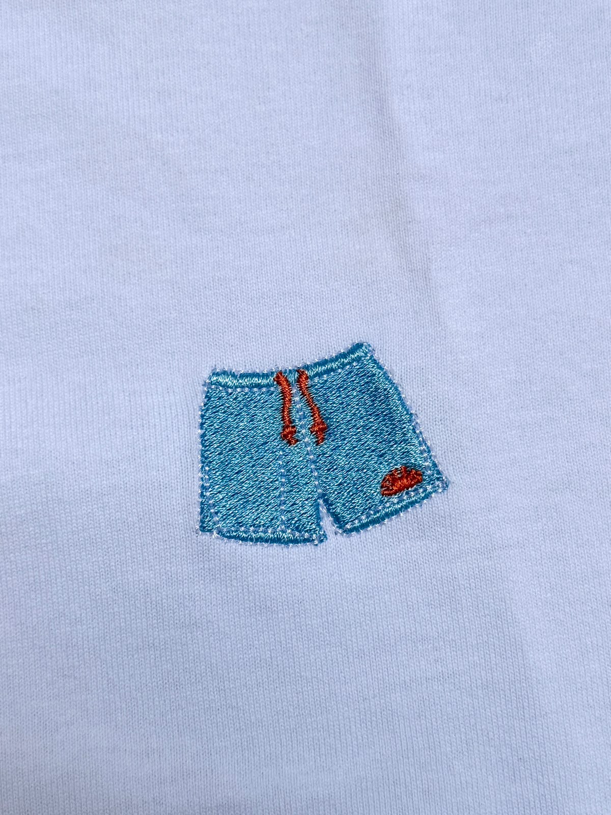 Ella and Rapha Swimshort t-shirt uomo bianca loose fit