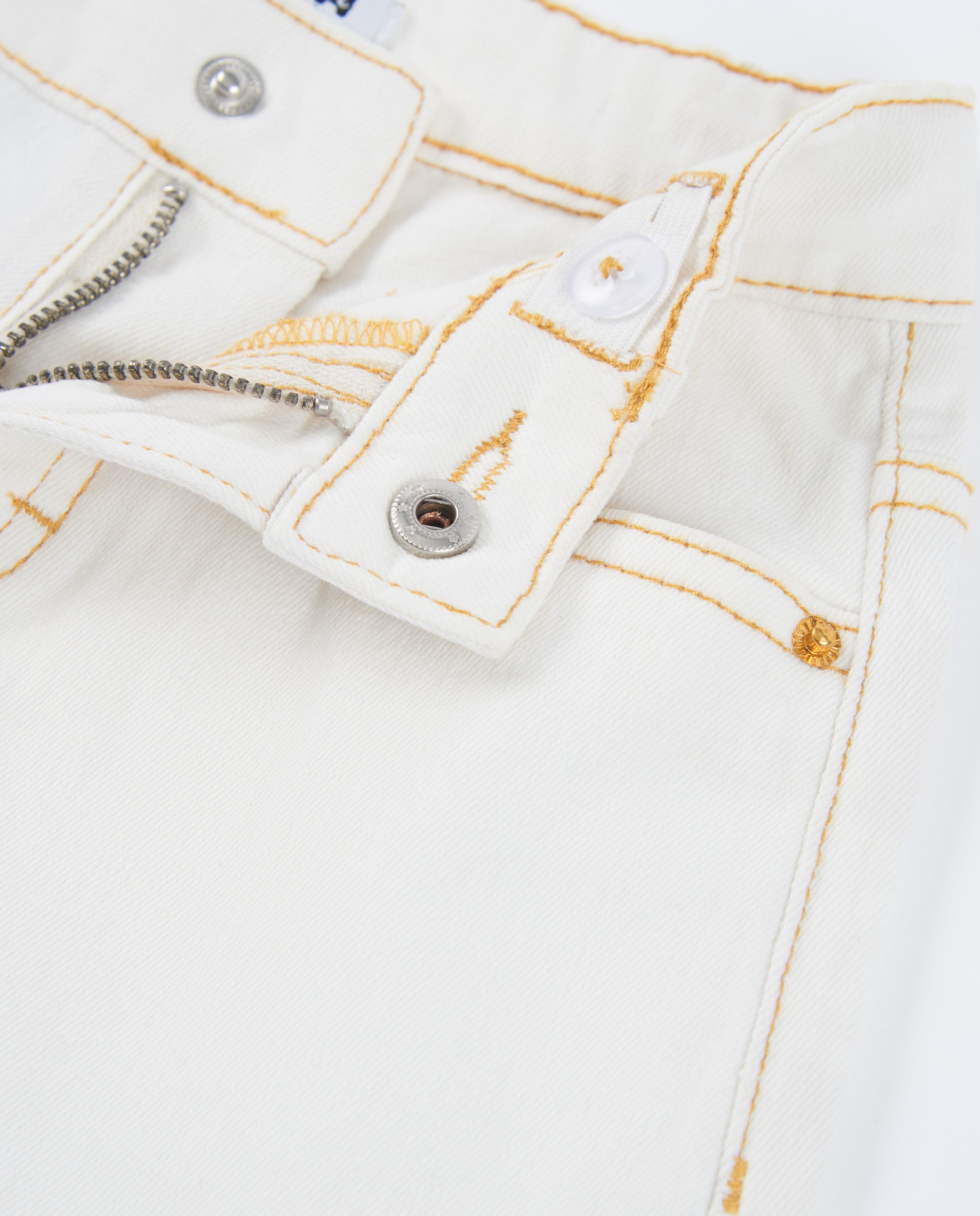 Tuc Tuc pantalone bambina gamba larga bianco denim