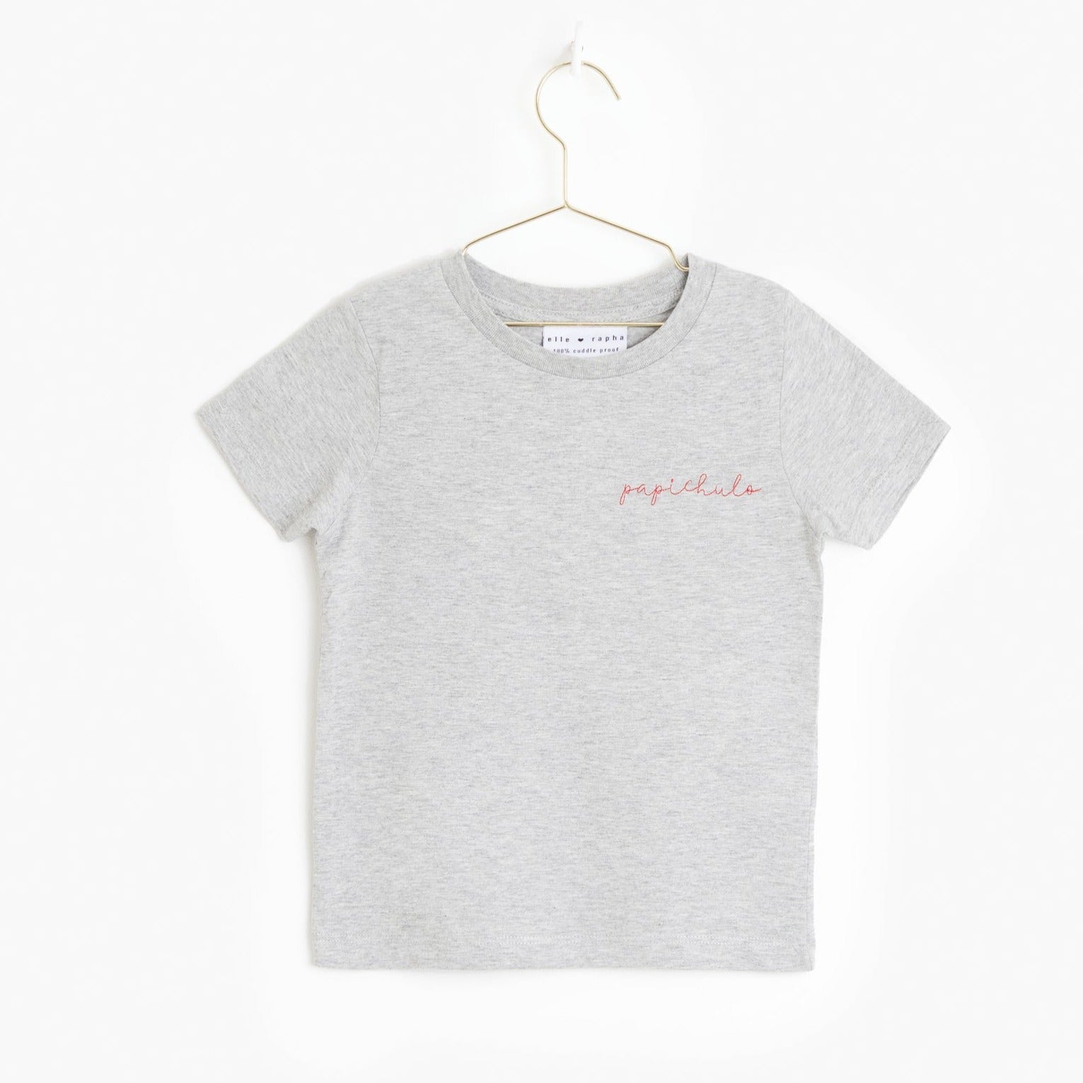 Ella and Rapha Papichulo maglietta bimbo grigio cotone bio