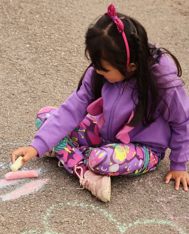 Tuc Tuc leggings bambina lilla felpati a fiori