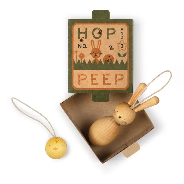 Grapat Hop and PeeP decori pasquali legno 2 pezzi