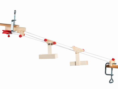 Kraul Kit Funivia Due Cabine giocattolo legno fune 10 m