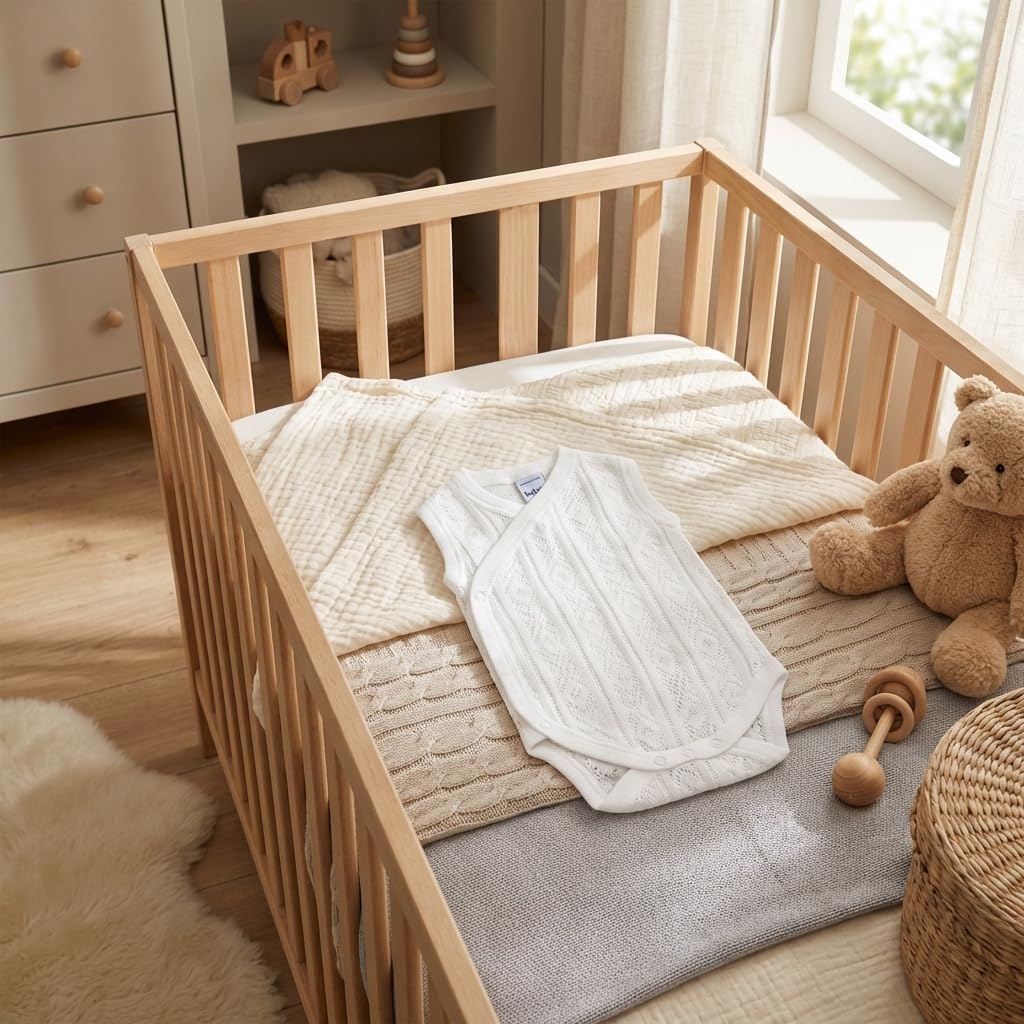 Babidu body incrociato senza maniche beige 6 mesi