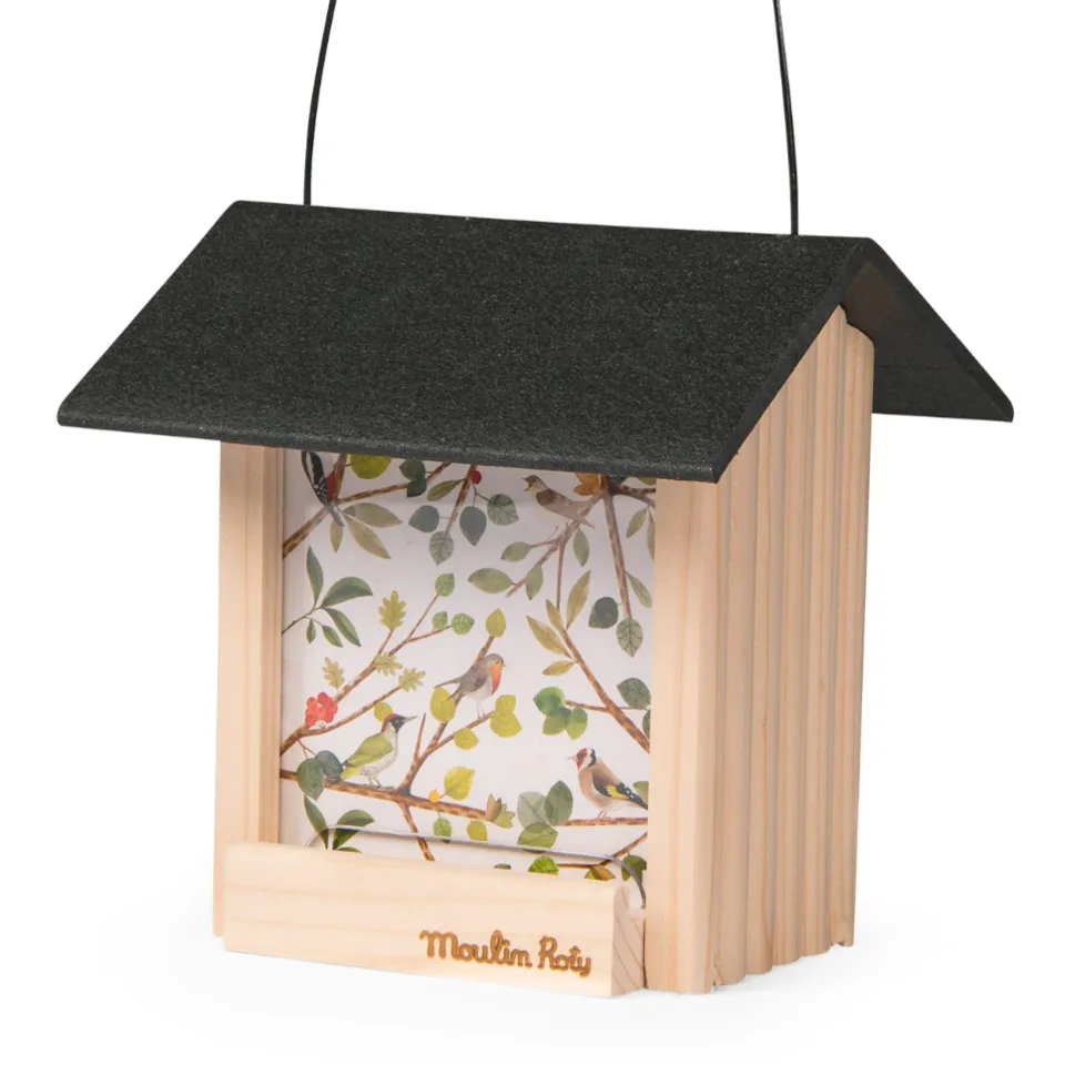 Moulin Roty Le Jardin mangiatoia uccelli legno 18 cm