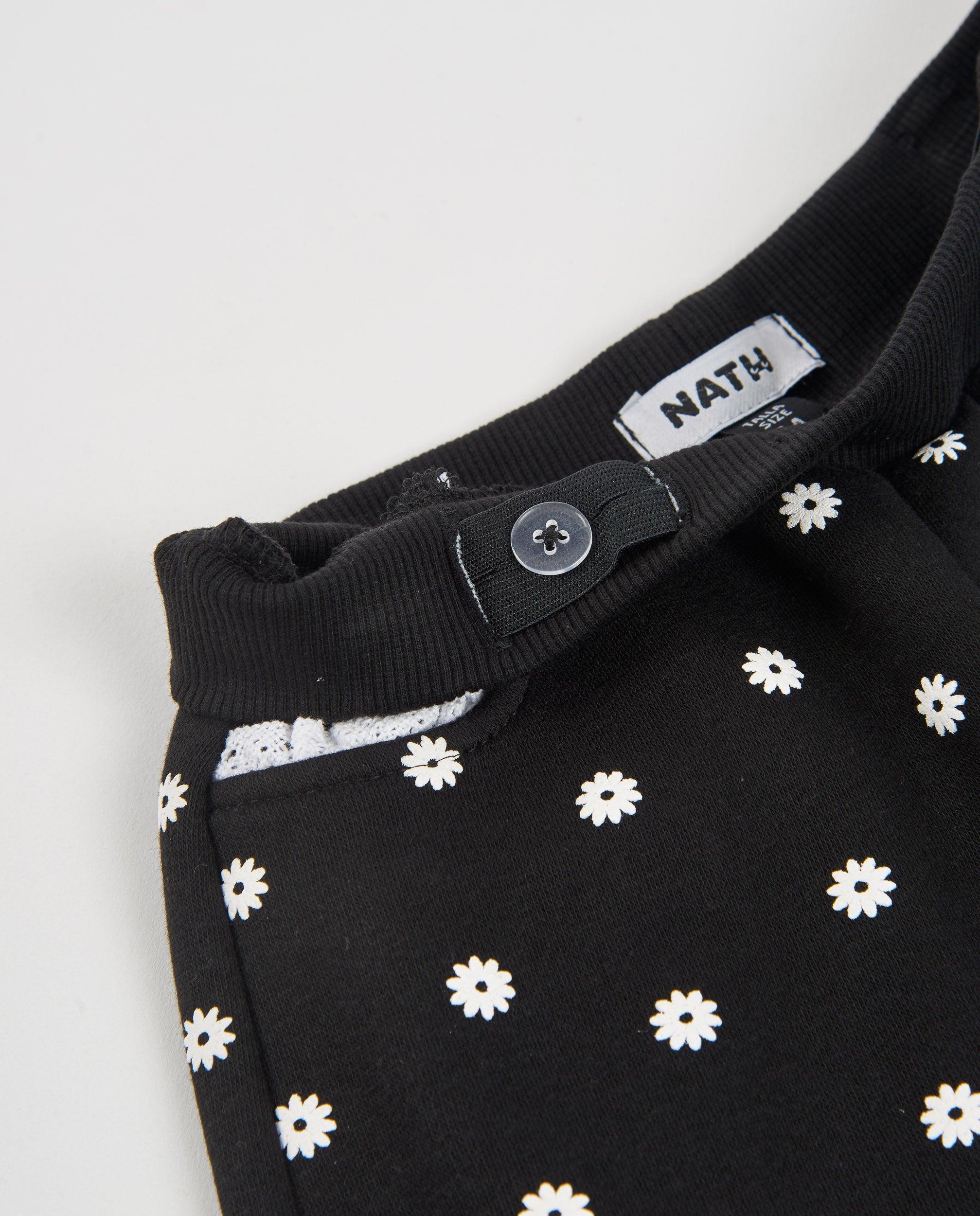 Tuc Tuc Bloom Gallery pantalone bambina nero fiori gamba larga