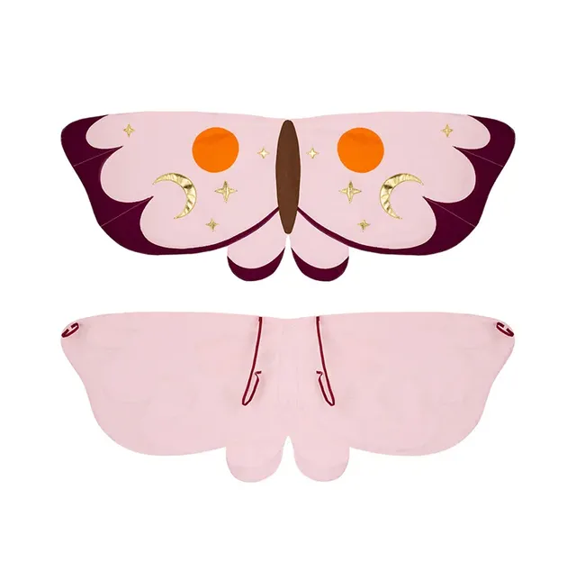 PartyDeco ali di farfalla costume bambina con dorato
