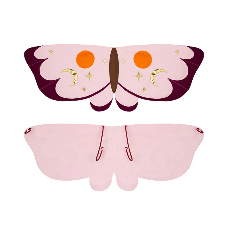 PartyDeco ali di farfalla costume bambina con dorato