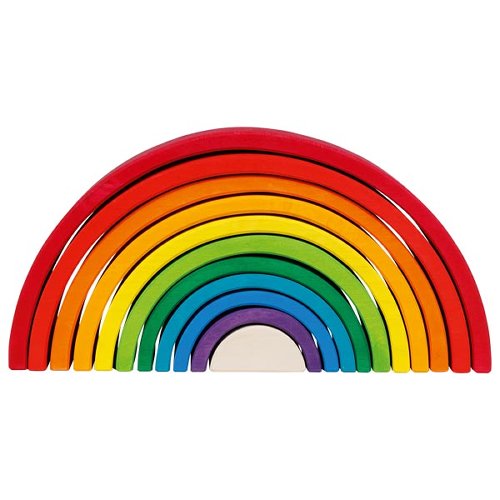 Goki Arcobaleno Steineriano 11 pezzi legno colori primari