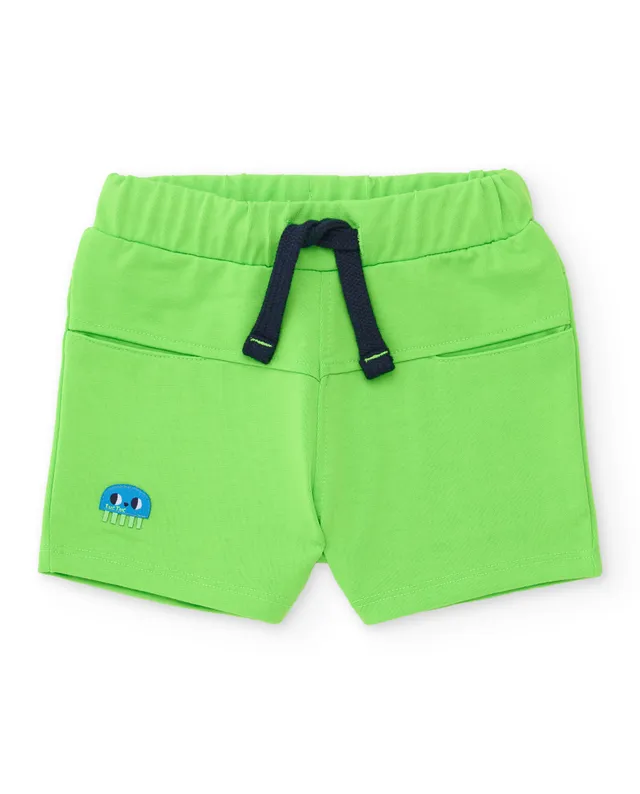 Tuc tuc bermuda bimbo verde vita elasticizzata