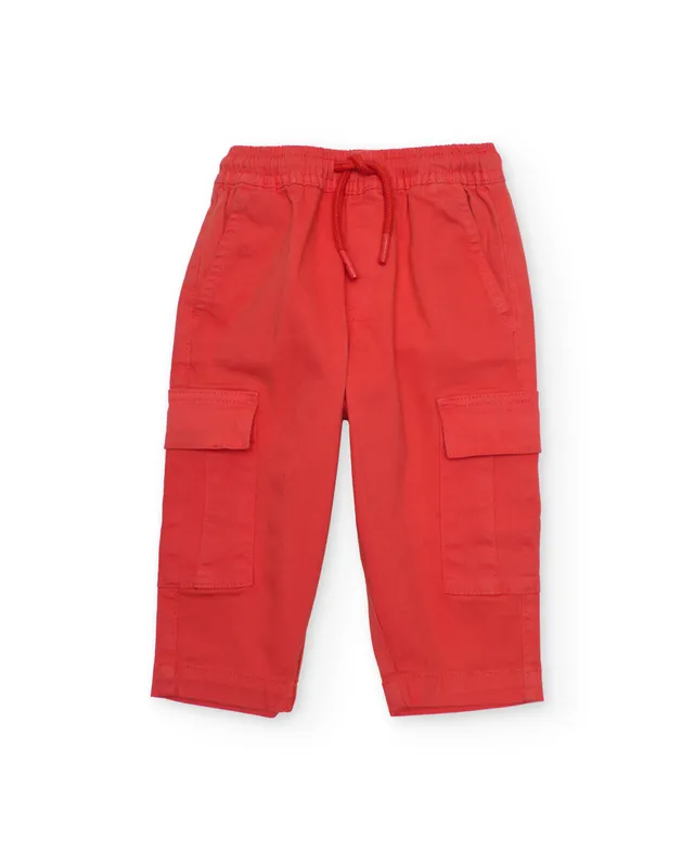 Tuc Tuc pantaloni cargo bambino rossi con tasconi