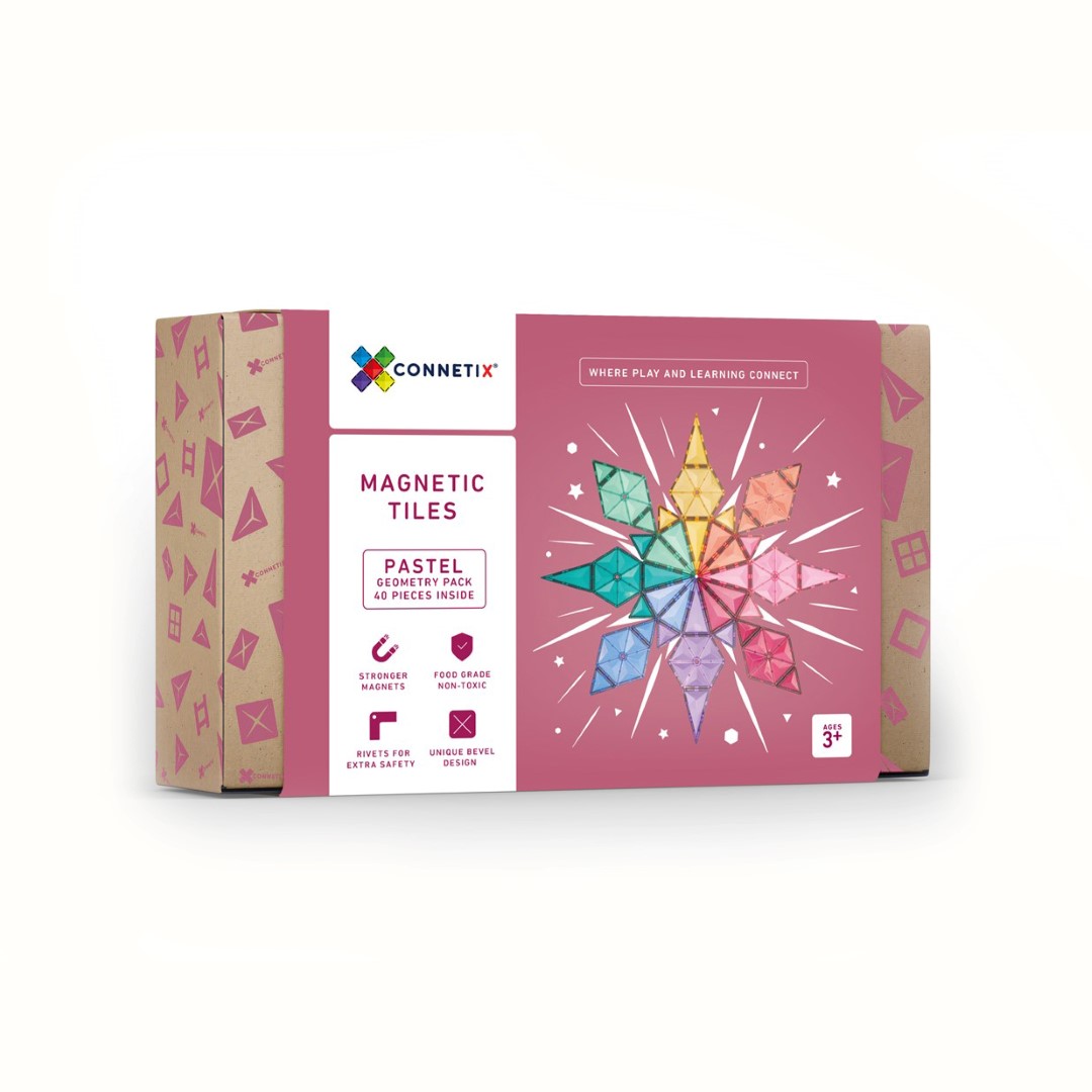 Connetix Tiles Costruzioni Magnetiche 40 Pezzi Pastel